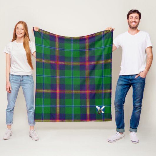 Couverture Polaire Scotts Young Modern Tartan Plaid (En situation)