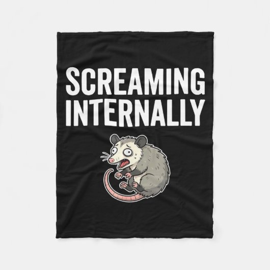 Couverture Polaire Screaming Internally Funny Ossum Anxiety Meme  (Devant)