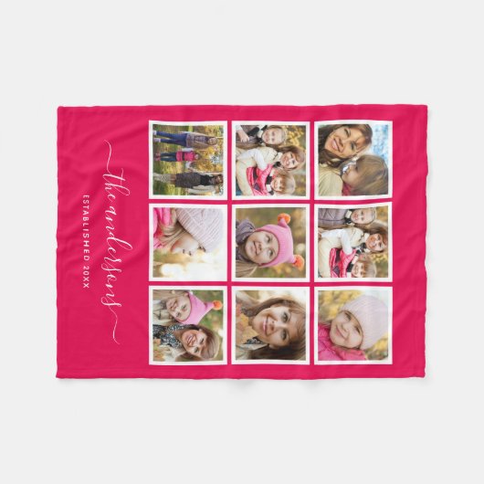 Couverture Polaire Script de collage photo couleur Arrière - plan mod (Devant (Horizontal))