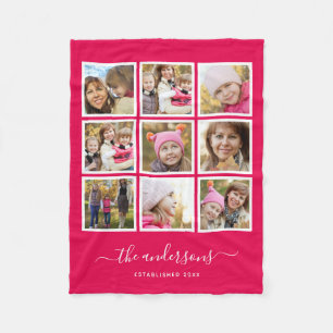 Couverture Polaire Script de collage photo couleur Arrière - plan mod