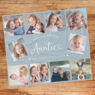 Couverture Polaire Script de collage photo Tatie Cœur Moderne Mignon