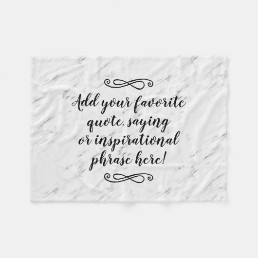 Couverture Polaire Script de la phrase de devis Inspiration personnal (Devant (Horizontal))