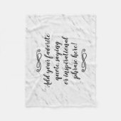 Couverture Polaire Script de la phrase de devis Inspiration personnal (Devant)
