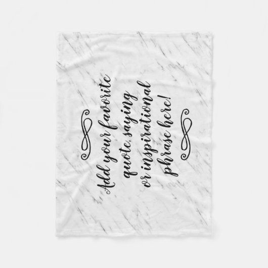 Couverture Polaire Script de la phrase de devis Inspiration personnal (Devant)