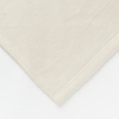 Couverture Polaire Script de nom de monogramme moderne crème (Coin)