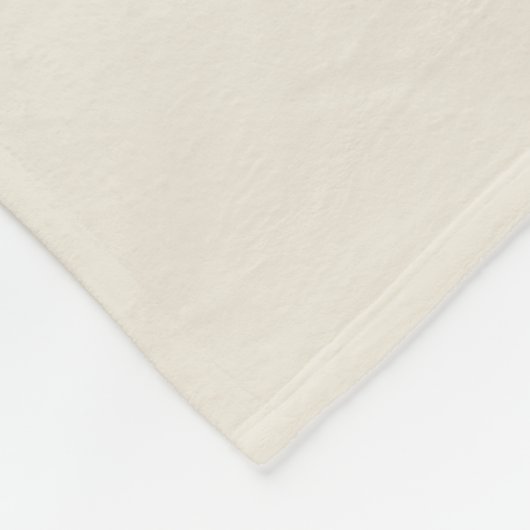 Couverture Polaire Script de nom de monogramme moderne crème (Coin)