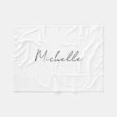 Couverture Polaire Script élégant et classique Ajouter votre nom (Devant (Horizontal))