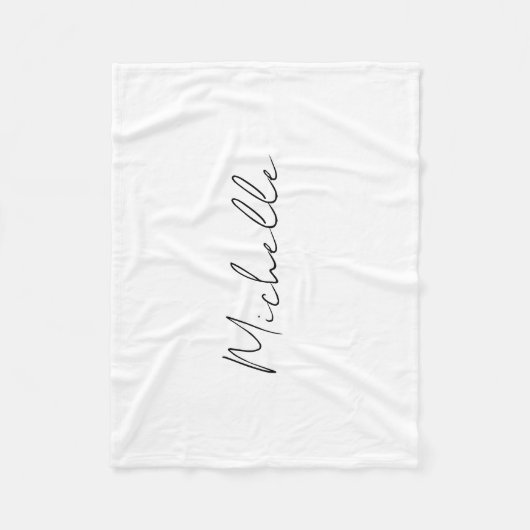 Couverture Polaire Script élégant et classique Ajouter votre nom (Devant)