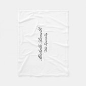 Couverture Polaire Script élégant et classique Ajouter votre nom (Devant)