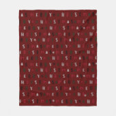 Couverture Polaire script ludique joyeux noël coloré (Devant)