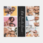 Couverture Polaire Script manuscrit Best Friends with Names 6-Photo (Devant (Horizontal))