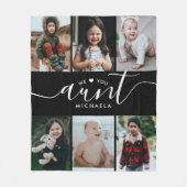 Couverture Polaire Script manuscrit Love You Tante (Nom) 6-Photo (Devant)