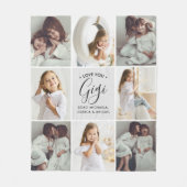 Couverture Polaire Script manuscrit moderne Aimez-vous Gigi 8-Photo (Devant)
