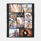 Couverture Polaire Script moderne LOVE Heart Photo Collage Personnali (Devant)