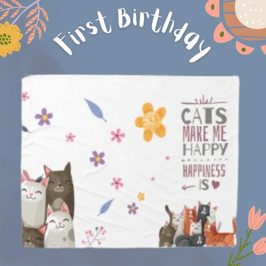 Couverture Polaire Script moderne mignon chat Feline animal citation 