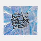 Couverture Polaire Script moderne tendance Meilleure maman jamais (Devant (Horizontal))