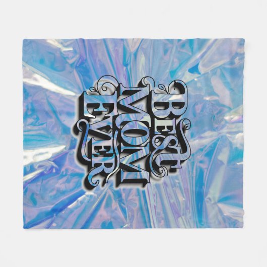 Couverture Polaire Script moderne tendance Meilleure maman jamais (Devant (Horizontal))