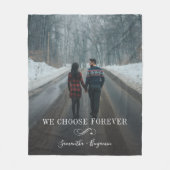 Couverture Polaire Script photo Forever Love Couple (Devant)