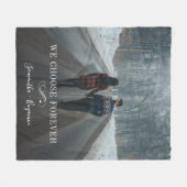 Couverture Polaire Script photo Forever Love Couple (Devant (Horizontal))