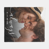Couverture Polaire Script photo moderne Couple Love Always Family (Devant (Horizontal))