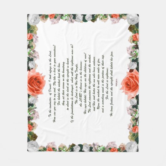 Couverture Polaire Scripture, Psaume 11, Botanic (Devant)