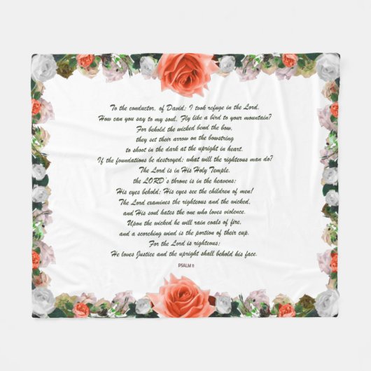 Couverture Polaire Scripture, Psaume 11, Botanic (Devant (Horizontal))