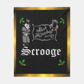 Couverture Polaire SCROOGE "Bah Humbug" Ceinture cadeau de Noël (Devant)
