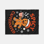 Couverture Polaire Scy Gingerbread Caffeinated Funny Coffee Lover Chr (Devant (Horizontal))