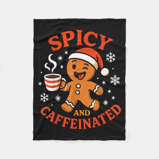 Couverture Polaire Scy Gingerbread Caffeinated Funny Coffee Lover Chr (Devant)
