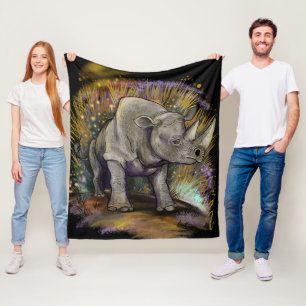Couverture Polaire Se souvenir du Rhino noir