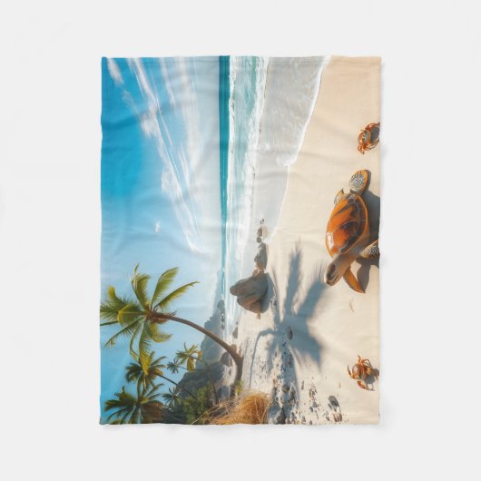 Couverture Polaire Sea Crabs on Tropical Beach – Serene Ocea (Devant)