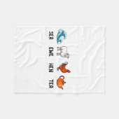 Couverture Polaire Sea Ewe Hen Tea Funny Joke Saying Quote Men Women  (Devant (Horizontal))