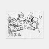 Couverture Polaire Sea Otter Abstract Art Rtrait Drawing Whimsical Fu (Devant (Horizontal))