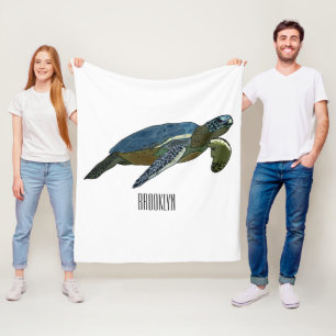 Couverture Polaire Sea turtle cartoon