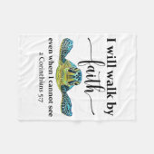 Couverture Polaire Sea Turtle I Will Walk By Faith Not Sight When I C (Devant (Horizontal))