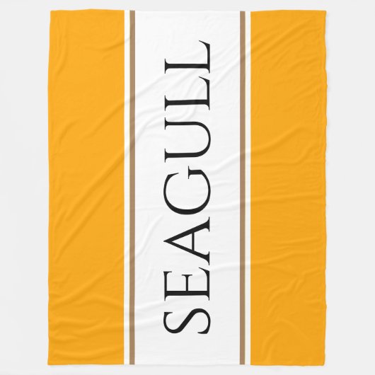 Couverture Polaire SEAGULL Bright Orange Jaune Blancs de course (Devant)