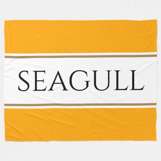 Couverture Polaire SEAGULL Bright Orange Jaune Blancs de course (Devant (Horizontal))