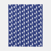 Couverture Polaire Seahorse & starfish - navy blue and white (Devant)