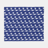 Couverture Polaire Seahorse & starfish - navy blue and white (Devant (Horizontal))