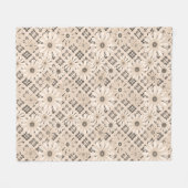 Couverture Polaire Seamless abstract moderne checkered plaid floral b (Devant (Horizontal))