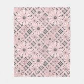 Couverture Polaire Seamless abstract moderne checkered plaid floral p (Devant)