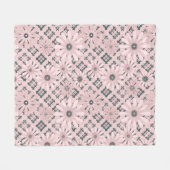 Couverture Polaire Seamless abstract moderne checkered plaid floral p (Devant (Horizontal))