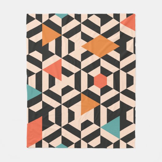 Couverture Polaire Seamless abstract pattern of geometric shapes. Geo (Devant)