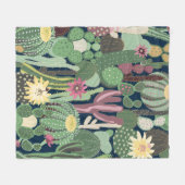 Couverture Polaire seamless background with cactus (Devant (Horizontal))
