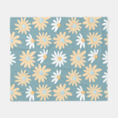 Couverture Polaire Seamless daisies pattern in small naive wild flowe (Devant (Horizontal))