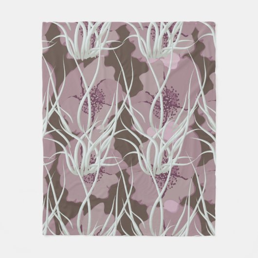 Couverture Polaire Seamless floral background, seamless patternart, (Devant)