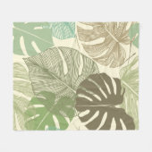 Couverture Polaire Seamless floral pattern from Tropical Monstera del (Devant (Horizontal))
