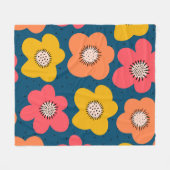 Couverture Polaire Seamless flower pattern. Bold florals Scandinavian (Devant (Horizontal))