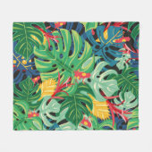 Couverture Polaire Seamless graphic pattern with leaves monstera and (Devant (Horizontal))