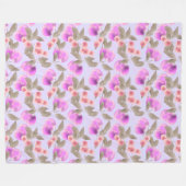 Couverture Polaire Seamless light plum fruits purple berries cherry p (Devant (Horizontal))